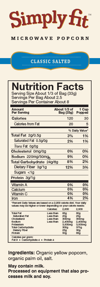 Simply Fit Popcorn Classic Salted